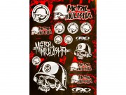 Комплект наклеек "Metal Mulisha", красный / черный (300x450FW)