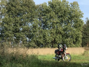 Мотоцикл Jawa в Новосокольниках (восстановленный)