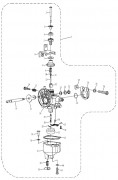 Схема карбюратора T2-04000400 лодочных моторов PARSUN T2/2.5